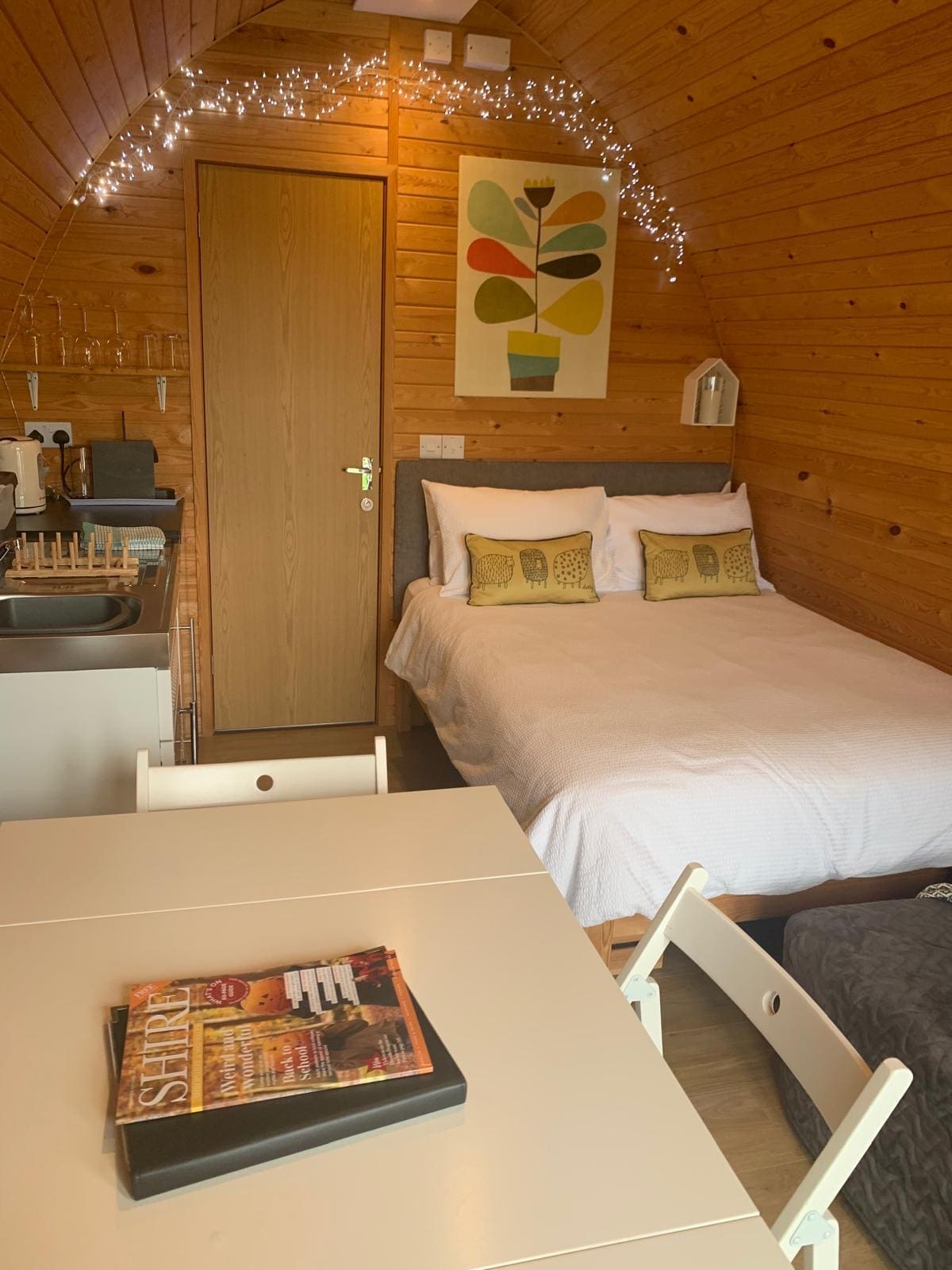 Interior of pod accommodation